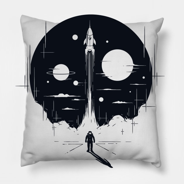 Blue Sphere Pillow by StevenToang